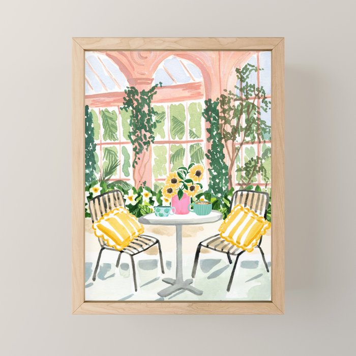 Botanical Cafe Art Print Mini Art Print Gallery Image 1