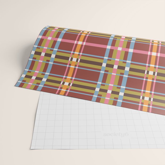 Autumn Tartan Charm Wrapping Paper Gallery Image 2
