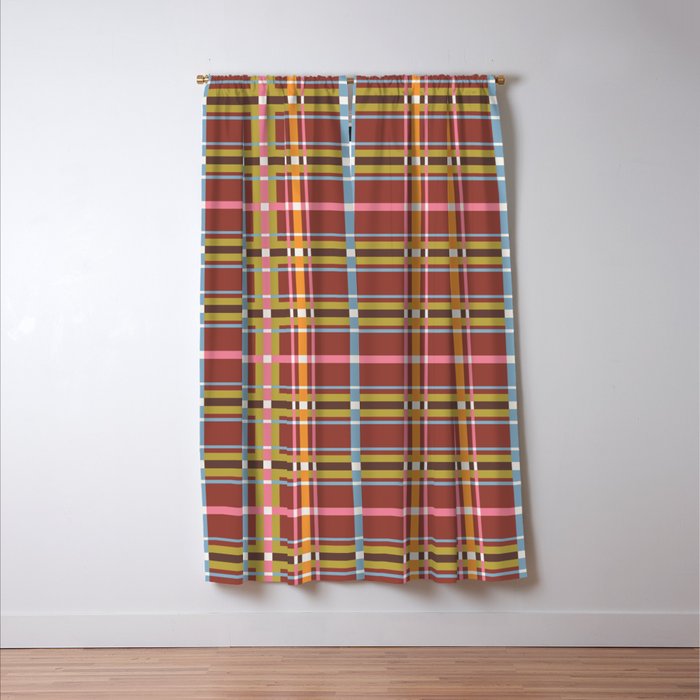 Autumn Tartan Charm Window Curtain Gallery Image 3