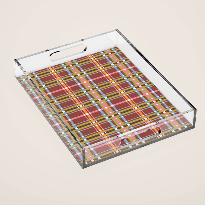 Autumn Tartan Charm Acrylic Tray Gallery Image 1