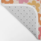 Retro Smiley Flowers Pattern Bath Mat Gallery Image 2