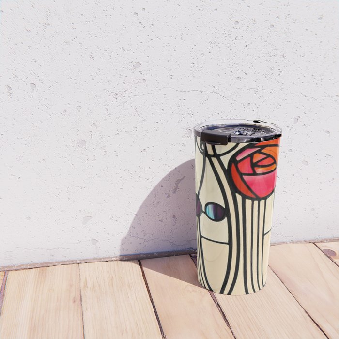 Charles Rennie Mackintosh window Travel Mug Gallery Image 4