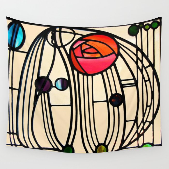 Charles Rennie Mackintosh window Wall Tapestry Gallery Image 1