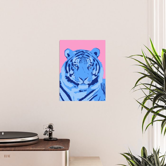 Tiger Blue & Pink Poster Gallery Image 2