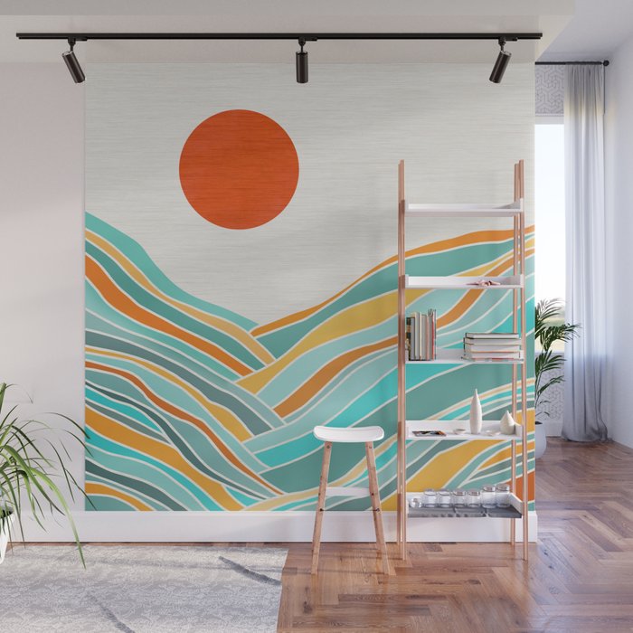 Abstract Sunset Landscape II Wall Mural Gallery Image 1
