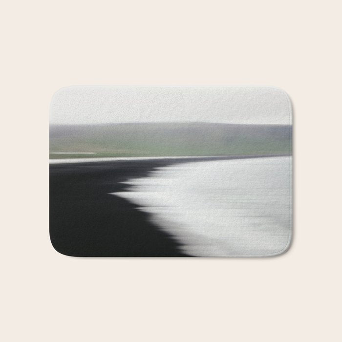 Ocean Waves in Iceland - Abstract Landscape Photography Bath Mat Gallery Image 1