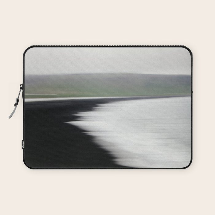 Ocean Waves in Iceland - Abstract Landscape Photography Laptop Sleeve Gallery Image 1