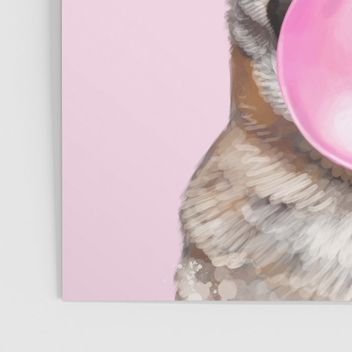 Pug with Pink Bubble Gum Poster Gallery Image 3