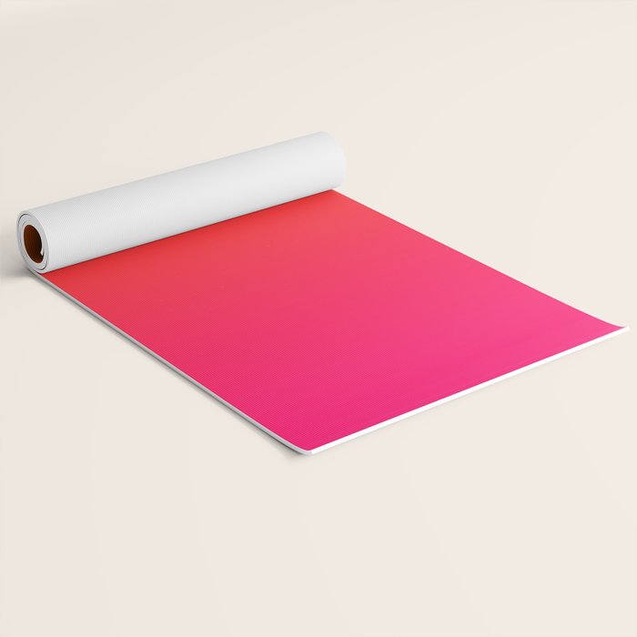 Bright Orange and Pink Gradient Yoga Mat Gallery Image 2