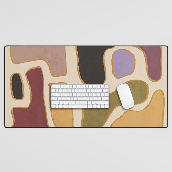 Modern Abstract Minimal Shapes 123 Desk Mat Gallery Image 1