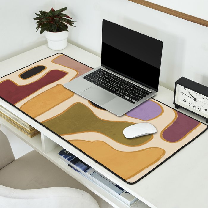 Modern Abstract Minimal Shapes 123 Desk Mat Gallery Image 2