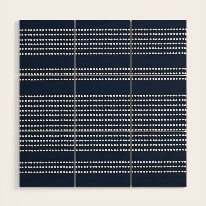 Spotted, African Pattern in Blue and White Wood Wall Art Gallery Image 1