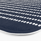 Spotted, African Pattern in Blue and White Bath Mat Gallery Image 3