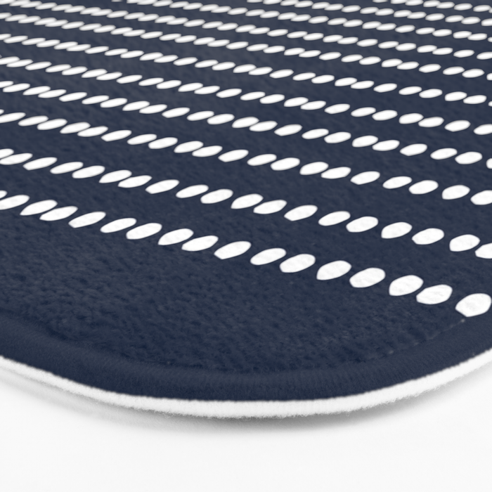Spotted, African Pattern in Blue and White Bath Mat Gallery Image 3
