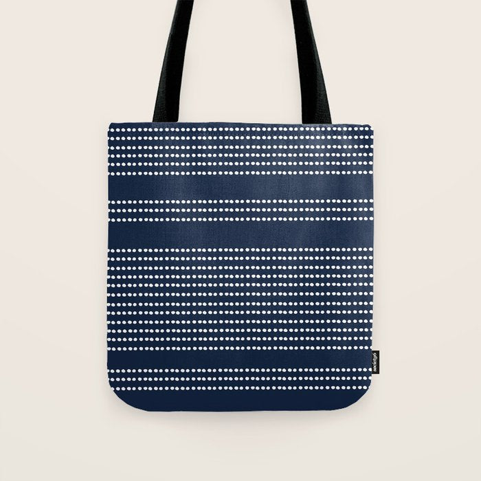Spotted, African Pattern in Blue and White Tote Bag Gallery Image 1