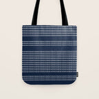 Spotted, African Pattern in Blue and White Tote Bag Gallery Image 1