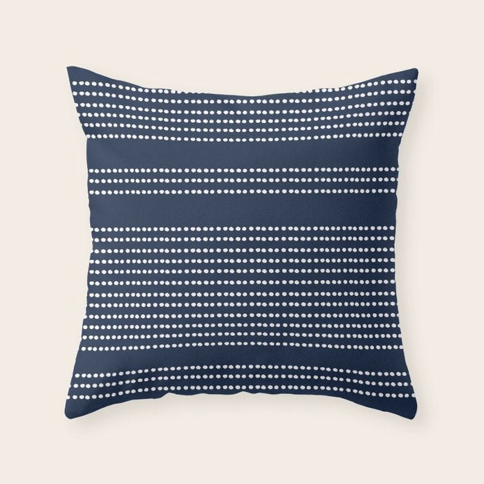 Spotted, African Pattern in Blue and White Throw Pillow Gallery Image 6