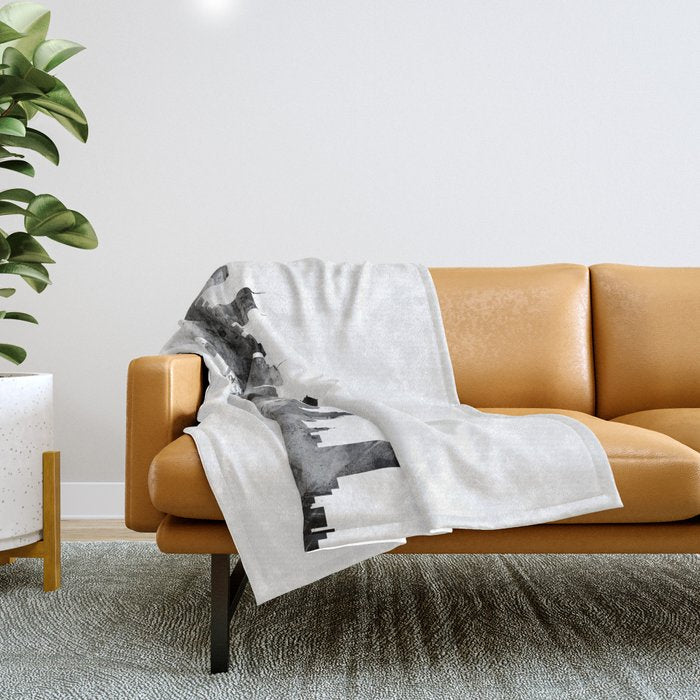 Nashville Tennessee Skyline Throw Blanket Gallery Image 1