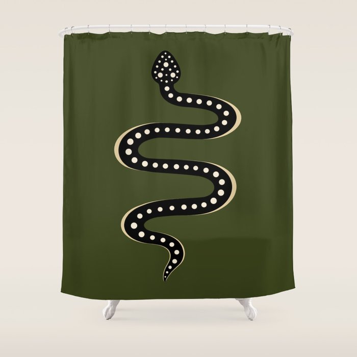 Minimal Snake XXXVI Shower Curtain Gallery Image 1
