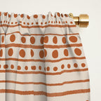 Bamako Textured Striped and Dotted Pattern in Putty and Clay Window Curtain Gallery Image 2