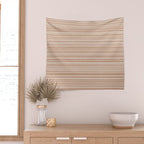 Bamako Textured Striped and Dotted Pattern in Putty and Clay Wall Tapestry Gallery Image 2