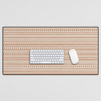 Bamako Textured Striped and Dotted Pattern in Putty and Clay Desk Mat Gallery Image 1