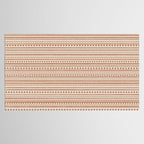 Bamako Textured Striped and Dotted Pattern in Putty and Clay Tablecloth Gallery Image 2