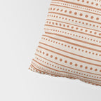 Bamako Textured Striped and Dotted Pattern in Putty and Clay Pillow Sham Gallery Image 4