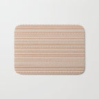 Bamako Textured Striped and Dotted Pattern in Putty and Clay Bath Mat Gallery Image 1