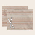 Bamako Textured Striped and Dotted Pattern in Putty and Clay Placemat Gallery Image 1