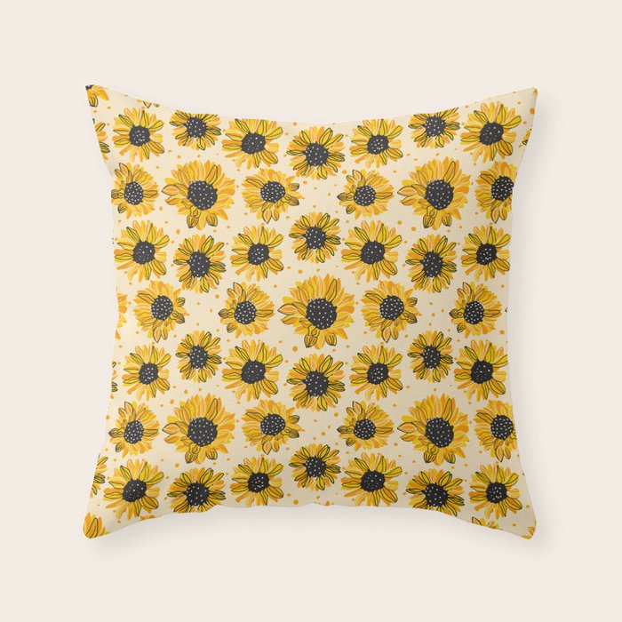 Sunflowers IV Throw Pillow Gallery Image 1
