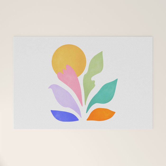 Sun & Leaves: Matisse Pastel Series 04 Welcome Mat Gallery Image 1