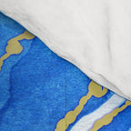 Cobalt blue and gold geode in watercolor (2) Comforter Gallery Image 4