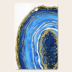Cobalt blue and gold geode in watercolor (2) Cutting Board Gallery Image 1