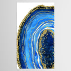 Cobalt blue and gold geode in watercolor (2) Tablecloth Gallery Image 2