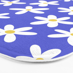 Daisies -- Blue Bath Mat Gallery Image 3
