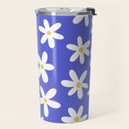 Daisies -- Blue Travel Mug Gallery Image 2