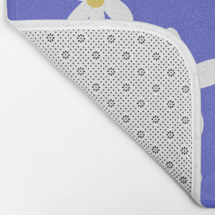 Daisies -- Blue Bath Mat Gallery Image 2