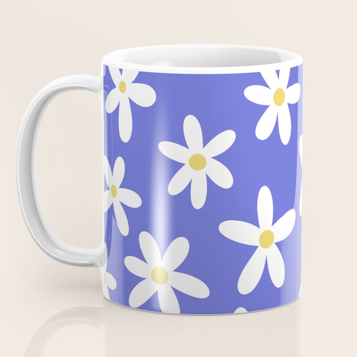 Daisies -- Blue Coffee Mug Gallery Image 3