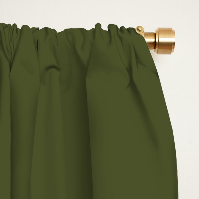 Minimal Arch XII Dark Green Modern Geometric Lines Window Curtain Gallery Image 2