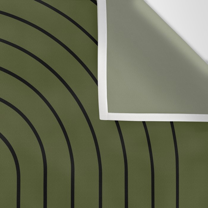 Minimal Arch XII Dark Green Modern Geometric Lines Wall Tapestry Gallery Image 3