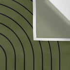 Minimal Arch XII Dark Green Modern Geometric Lines Wall Tapestry Gallery Image 3