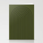 Minimal Arch XII Dark Green Modern Geometric Lines Stationery Card Gallery Image 2