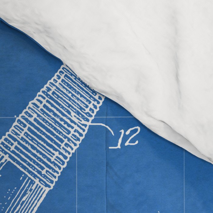 Golf Driver Patent - Golf Art - Blueprint Comforter Gallery Image 4