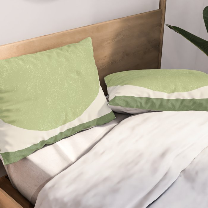 Geometric Balance - Green Pillow Sham Gallery Image 2
