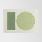 Geometric Balance - Green Rug Gallery Image 2