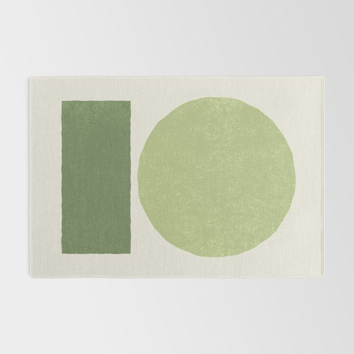 Geometric Balance - Green Rug Gallery Image 2