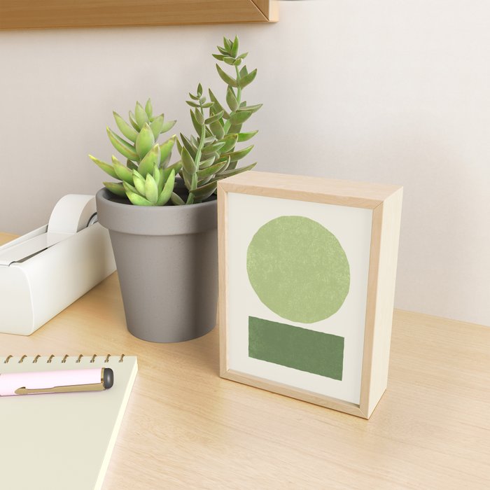 Geometric Balance - Green Mini Art Print Gallery Image 2