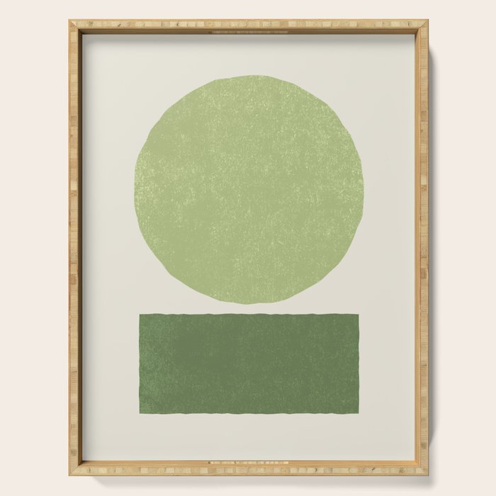 Geometric Balance - Green Serving Tray Gallery Image 1