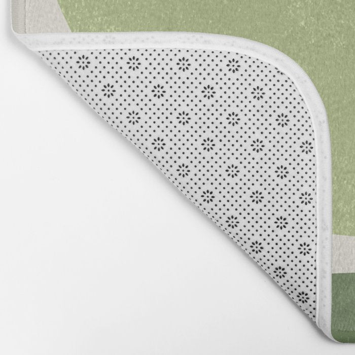 Geometric Balance - Green Bath Mat Gallery Image 2